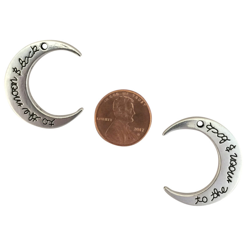 to the moon and back charm pendant