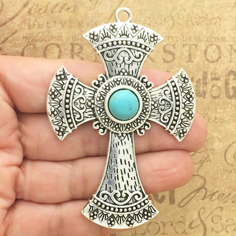 Turquoise Cross Pendants Bulk