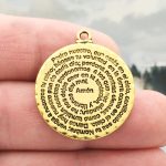 2 Spanish The Lords Prayer Charm Pendant Gold by TIJC SP1645