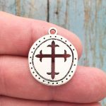 Silver Cross Charms Bulk