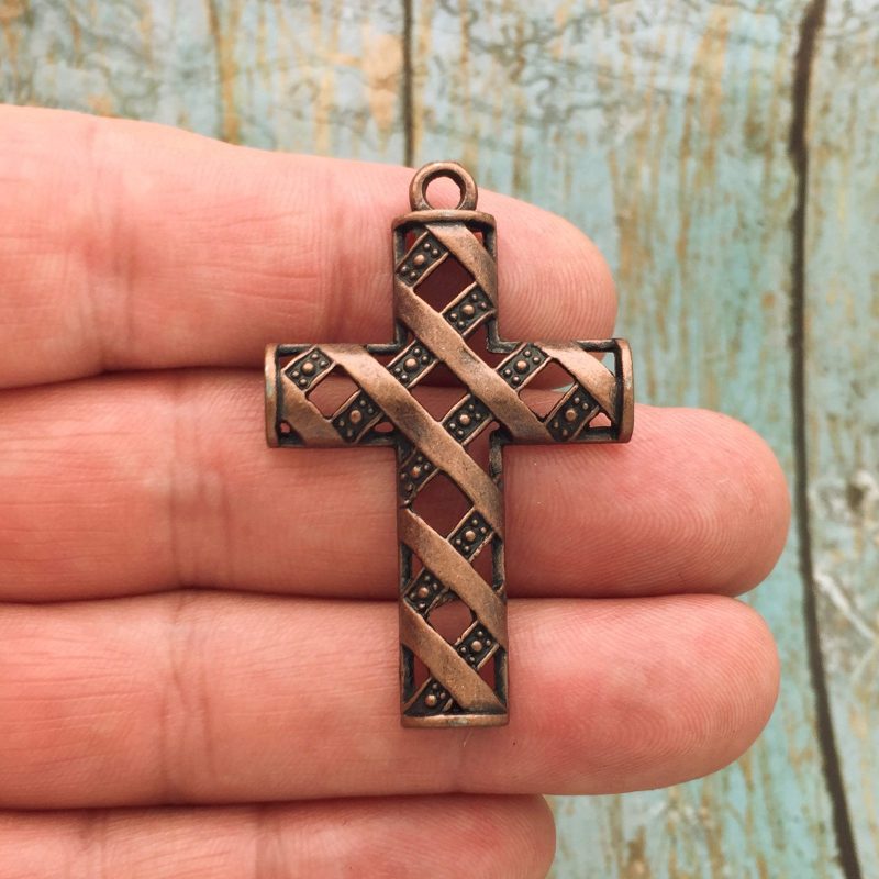 copper cross pendants bulk