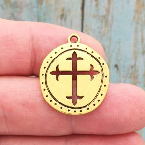 Gold Cross Charm