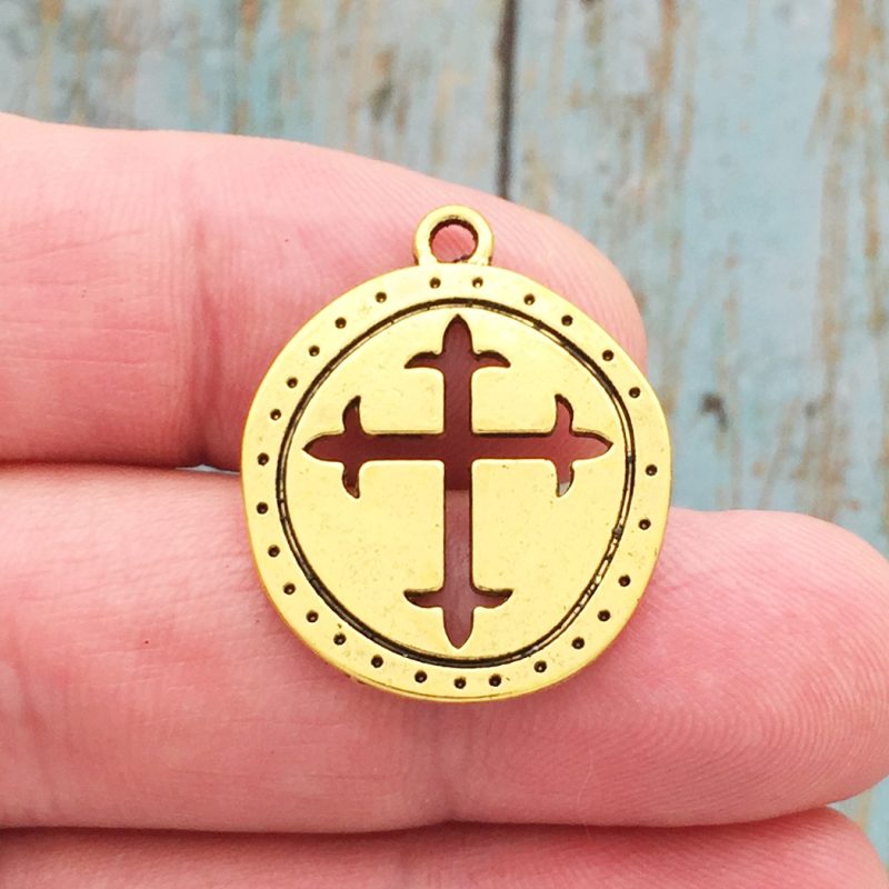 Gold Cross Charm