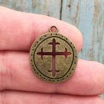 Bronze Cross Charms Bulk