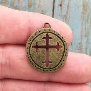 Bronze Cross Charms Bulk