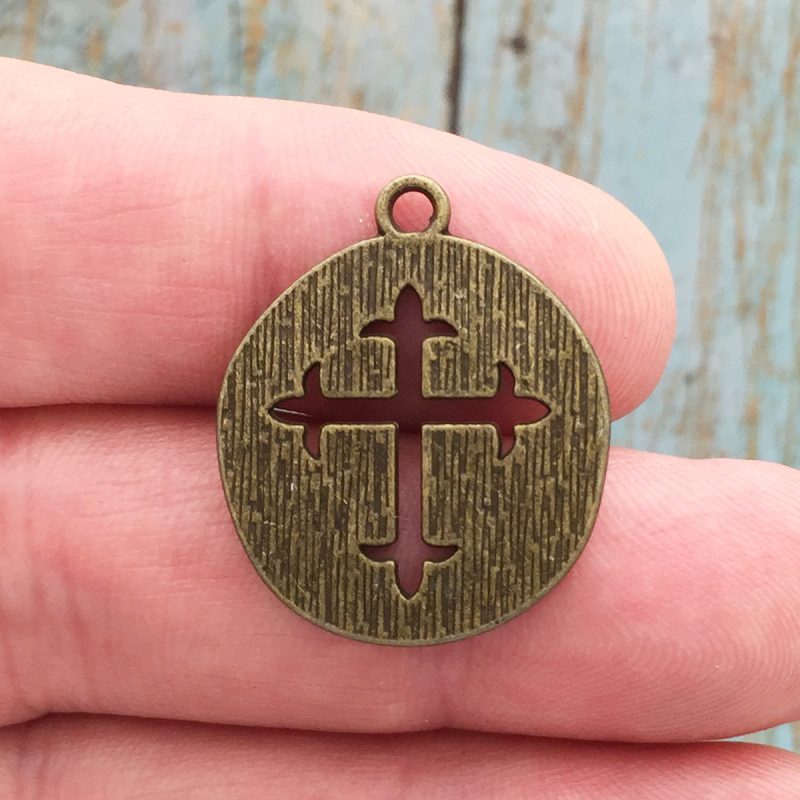 Bronze Cross Charms Wholesale