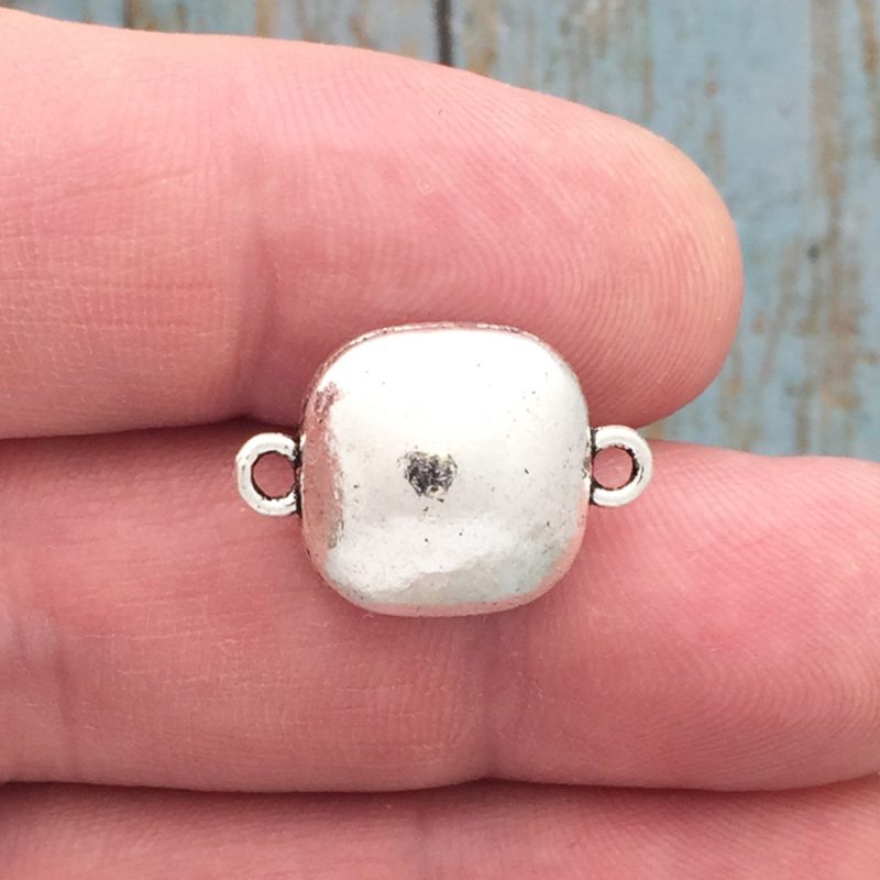 2 Crystal Charm Connector Silver by TIJC SP1708 - Image 2