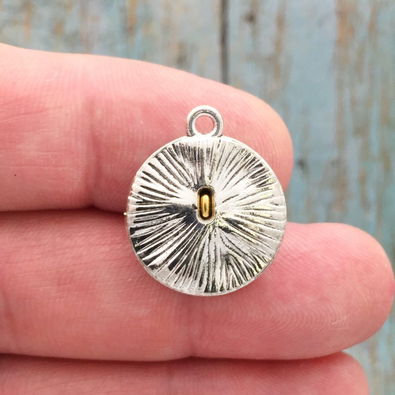 BULK 6 Hammered Gold Cross Charm Pendant by TIJC SP1709B - Image 2