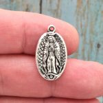 6 Oval Silver Our Lady of Guadalupe Medal by TIJC SP1710