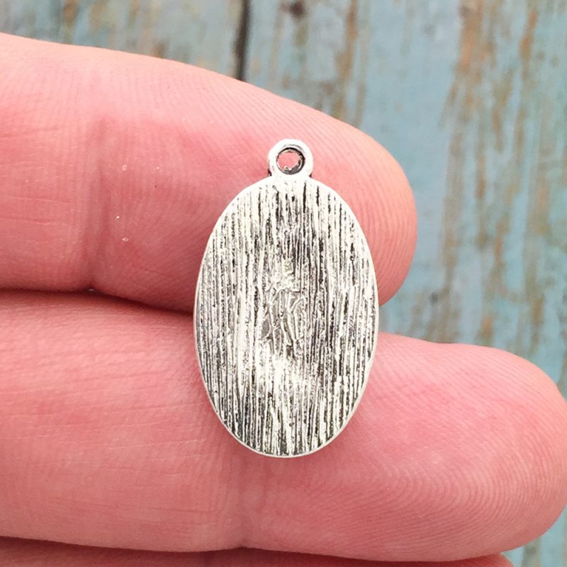 6 Oval Silver Our Lady of Guadalupe Medal by TIJC SP1710 - Image 3