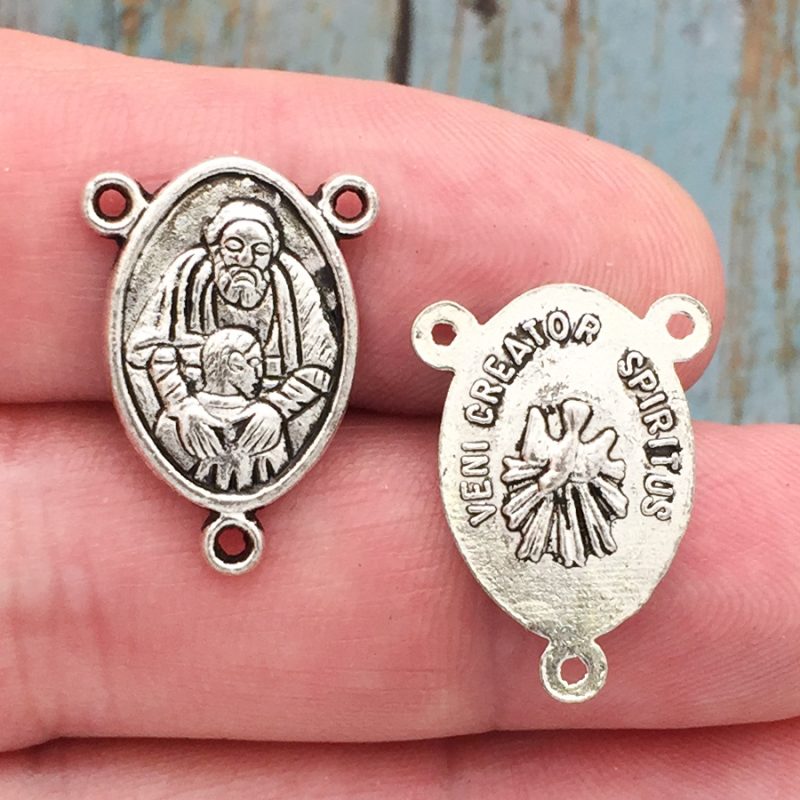 5 Confirmation Rosary Center Silver by TIJC SP1713 - Image 2