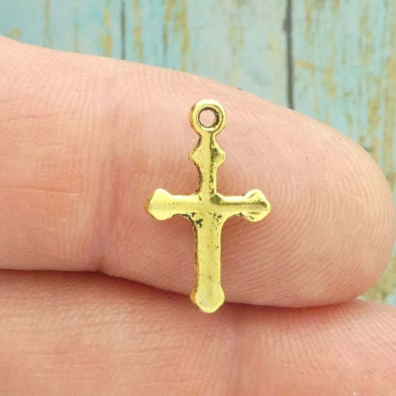 Gold Cross Charm