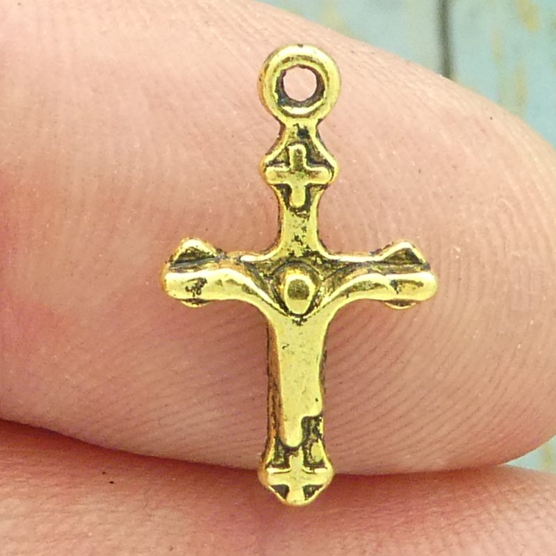 Gold Crucifix Charm