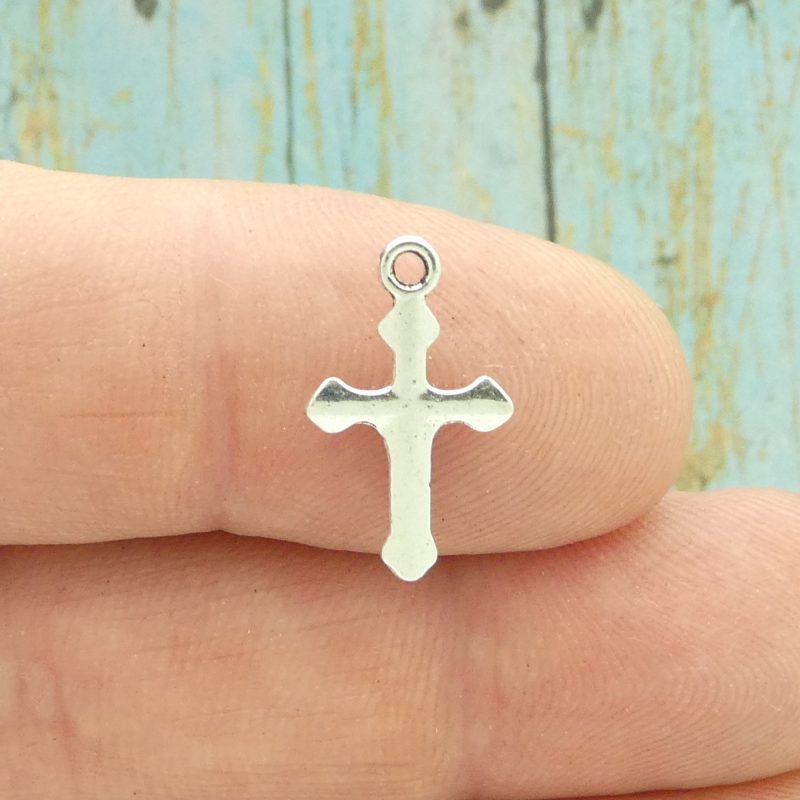 Silver Cross Charm