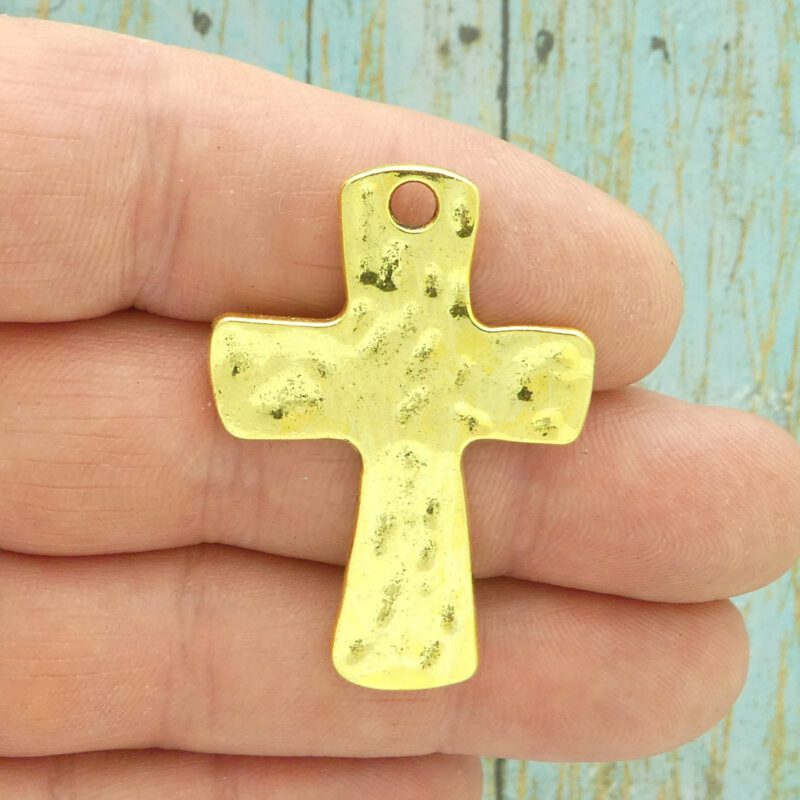 Hammered Cross Pendants Bulk