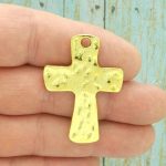 Hammered Cross Pendants Bulk