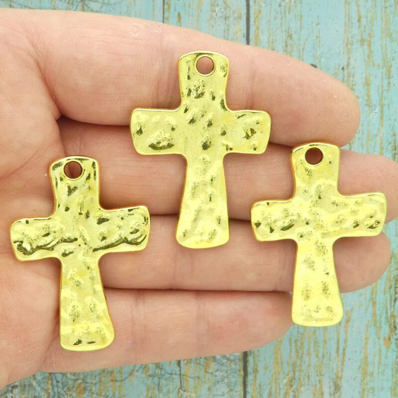 Hammered Cross Pendants Wholesale