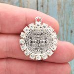 1 Silver St Benedict Charm Medal by TIJC SP1750