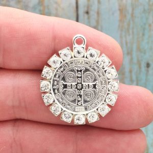 1 Silver St Benedict Charm Medal by TIJC SP1750