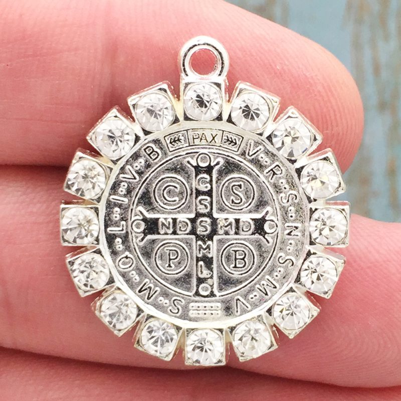 1 Silver St Benedict Charm Medal by TIJC SP1750 - Image 2