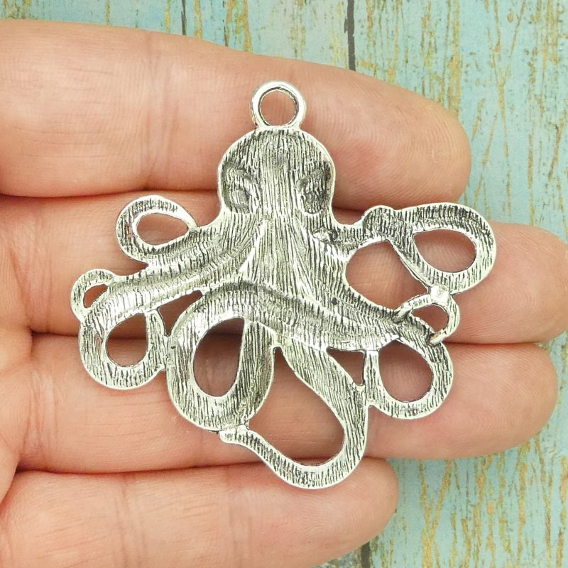 1 Octopus Pendant Silver by TIJC SP1755 - Image 3