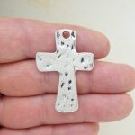 hammered cross pendants for jewelry making