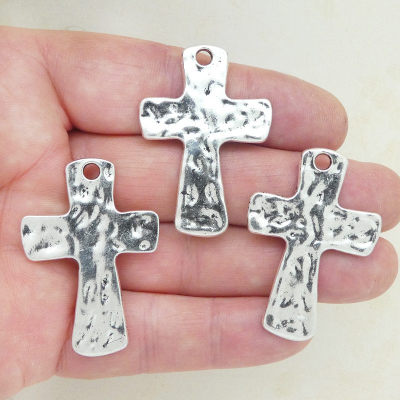 hammered cross pendants bulk