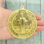 1 St Benedict Medal Gold Extra Large by TIJC SP1774