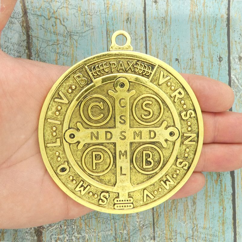 1 St Benedict Medal Gold Extra Large by TIJC SP1774 - Image 3