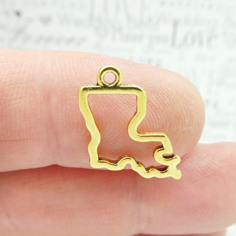 State of Louisiana Charms for Jewelry Making