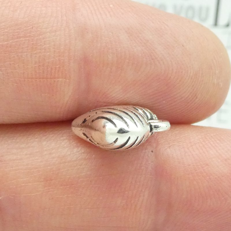 4 Silver Puffy Heart Charm by TIJC SP1779 - Image 2