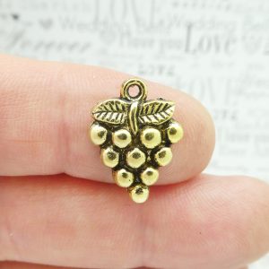 Gold Grape Cluster Charm