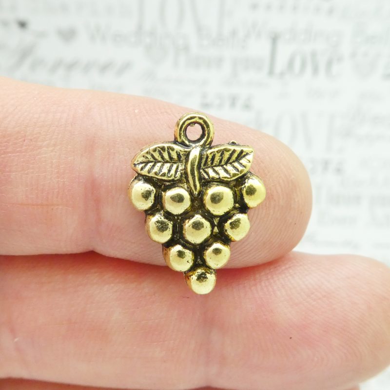 Gold Grape Cluster Charm