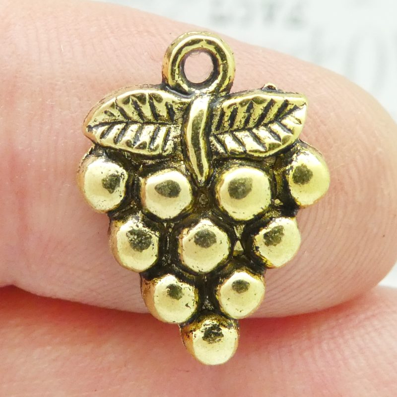Gold Grape Charm