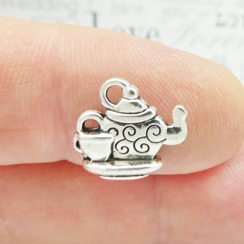 Silver Teapot Charms Wholesale