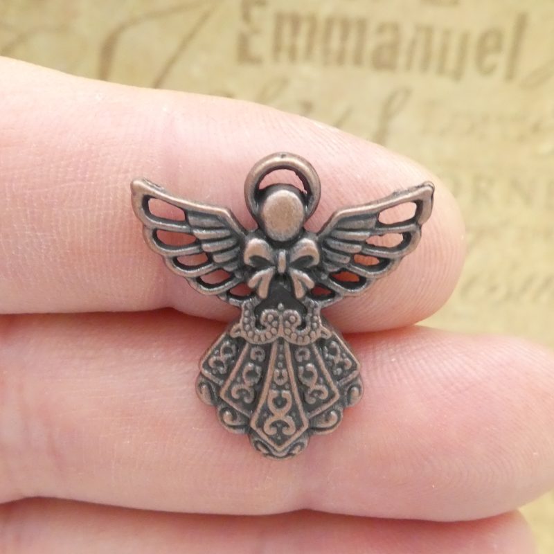 filigree angel charm