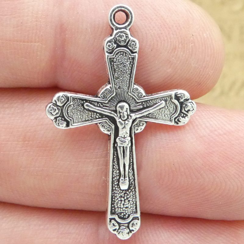 Crucifix Cross Charm for Rosary Making