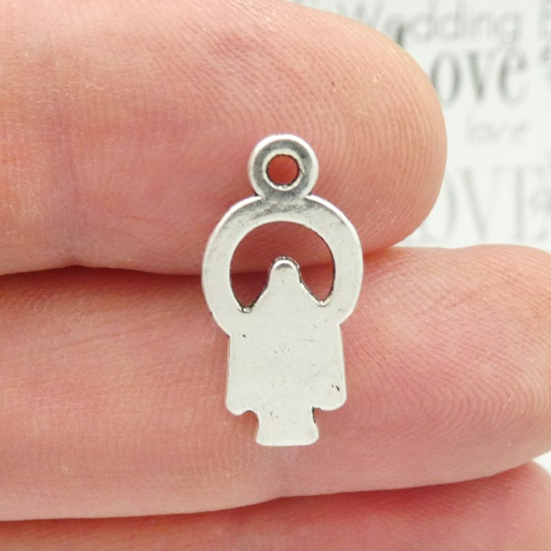6 Our Lady of Grace Charm Silver Small by TIJC SP1814 - Image 3