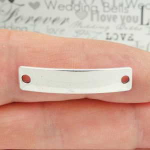 5 Engravable Silver ID Bracelet Plate by TIJC SP1816
