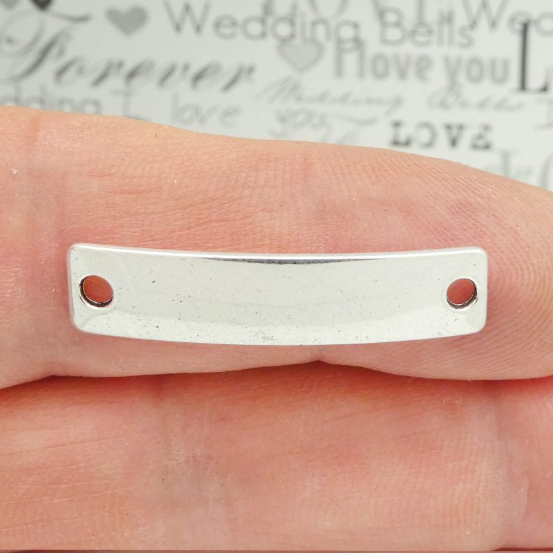 5 Engravable Silver ID Bracelet Plate by TIJC SP1816