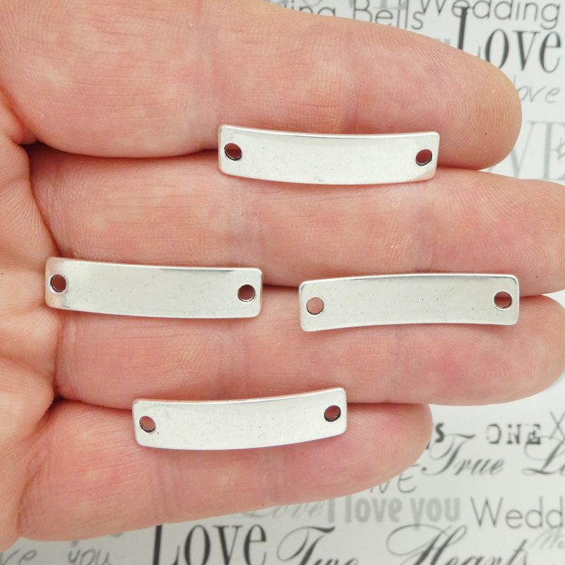 5 Engravable Silver ID Bracelet Plate by TIJC SP1816 - Image 5