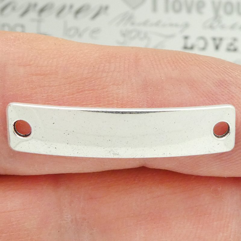 5 Engravable Silver ID Bracelet Plate by TIJC SP1816 - Image 2