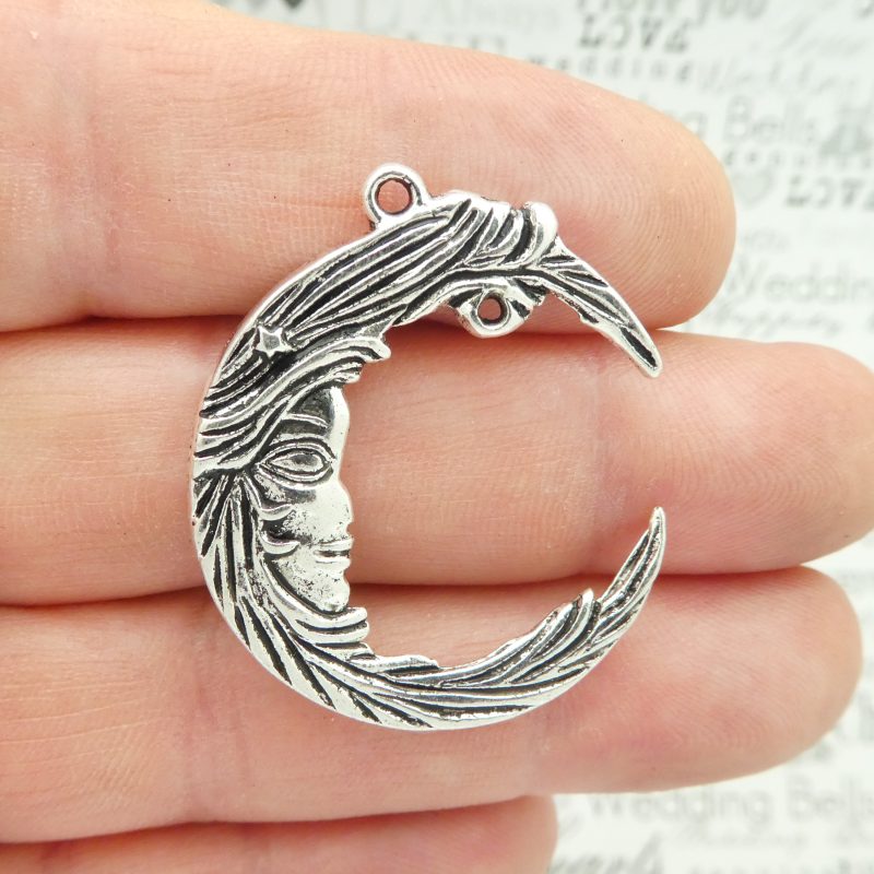 Crescent Moon Charm Pendant