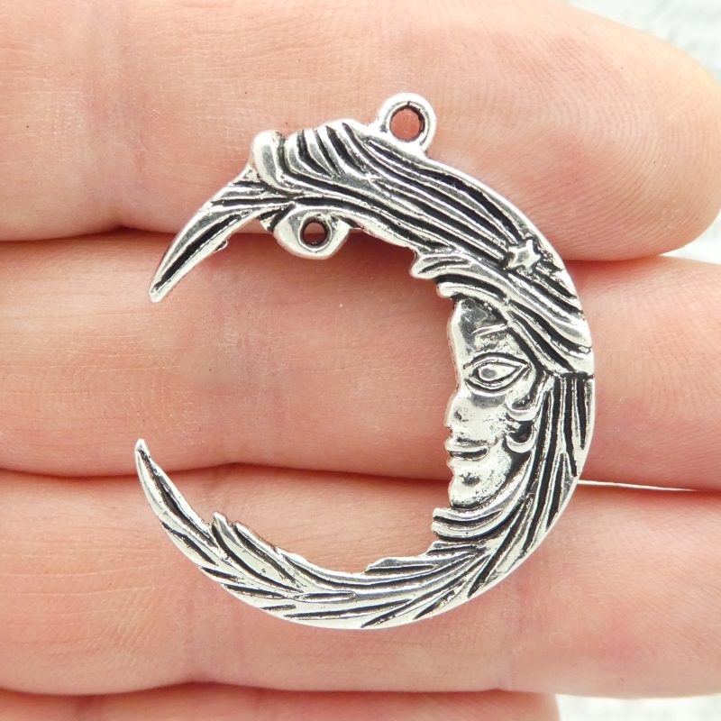 Crescent Moon Pendants for Jewelry Making