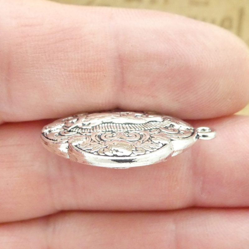 1 Our Lady of Guadalupe Medal Silver Puffed Double Sided by TIJC SP1828 - Image 3