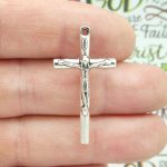 Silver Crucifix Cross Charm