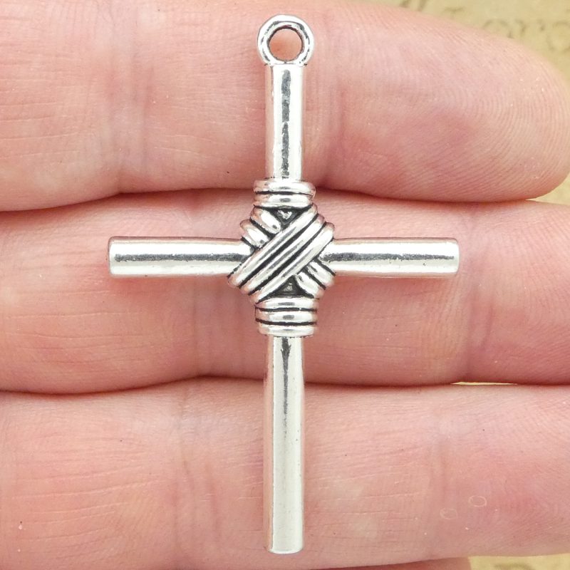 Silver Cross Pendants for Jewelry Making