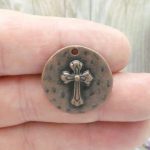 Hammered Cross Charms Bulk