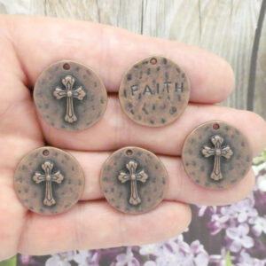 Hammered Cross Pendants Wholesale
