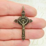 bronze crucifix pendant
